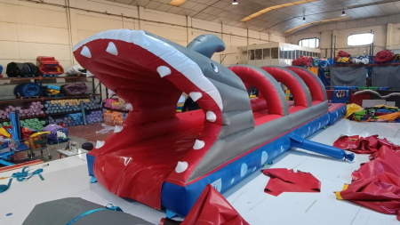 Slide Tiburón hinchable acuático terrestre